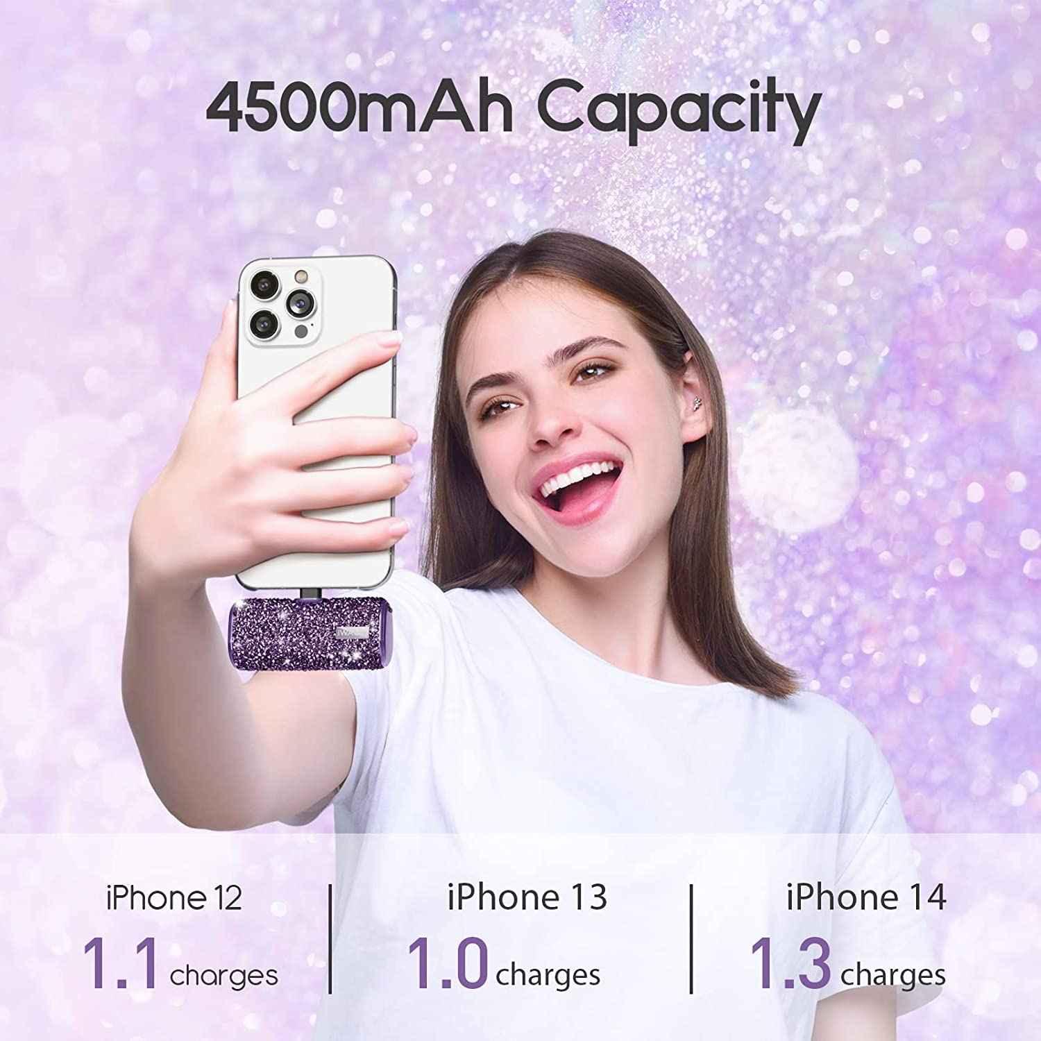 iWalk 4500mAh Lightning Pocket Power Bank - Purple Diamond iWalk 4500mAh Lightning Pocket Power Bank - Purple Diamond